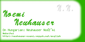 noemi neuhauser business card